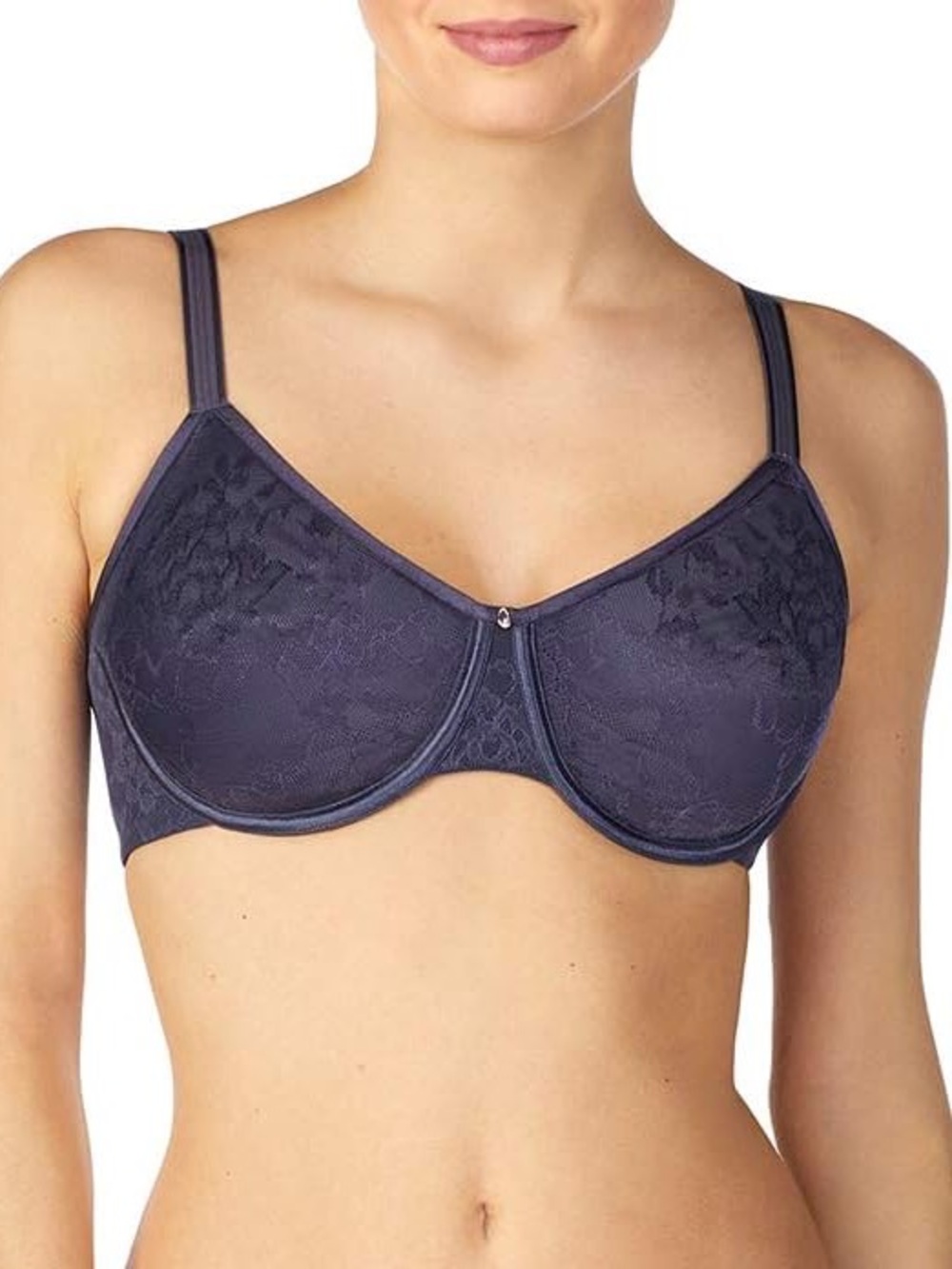 Le Mystere Lace Perfection Smoother Bra Blue NWT Size 38DD / 38E Nocturnal Blue